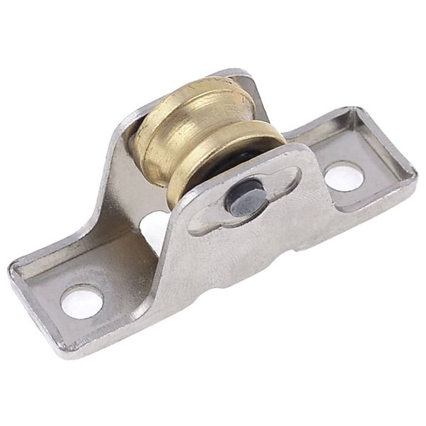 Bordhap 1.6cm Dia Single Roller Window Pane Pulley Doors Wheel Silver + Gold