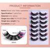 BSLVWG Coloured False Eyelashes Russian Strip LashesFalse Lashes Faux Mink Lashes Colored Lashes Fluffy Wispy Russian Strip Lashes with Color（7 MIX Colors） (01)