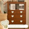 YYMSEN 6 Pcs Brass Knobs Drawer Pulls Handles Heart-Shaped Gold Cabinet knobs, Suitable for Bathroom Drawer Kitchen Door Pulls Handles Heart-Shaped Handles (White)