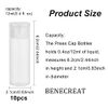 BENECREAT Set of 10 12ml Plastic Translucent Lotion Cream Cosmetic Subdivision Refill Bottle Travel Bottle