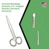 Knowles Bandage Scissors, 5.5", Angled Shanks, Serrated, Economy