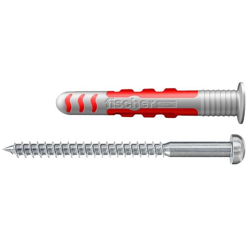 fischer DuoSeal 6 x 38 S A2, universal plugs & stainless-steel screws for wet areas, powerful 2-component sealing plugs for fastenings in damp areas, 50 pcs