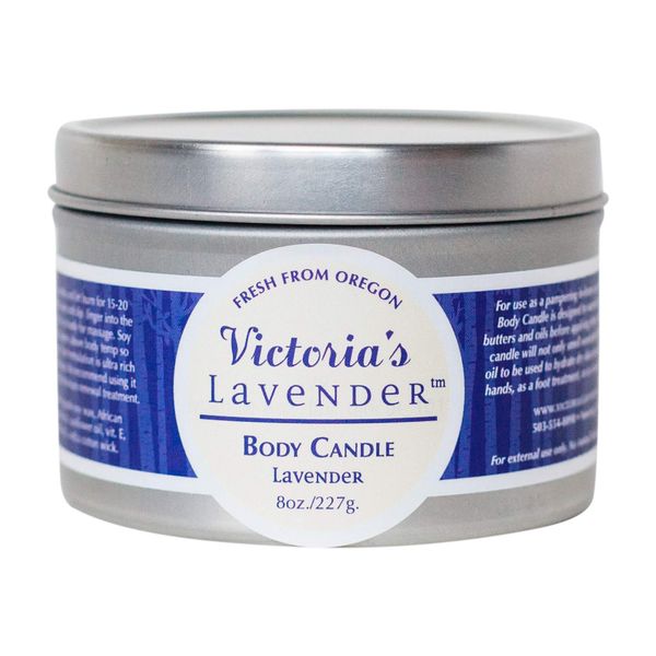 Lavender Massage Oil Candle — Candle Massage Wax Play & Relaxation, Aromatherapy Candle That Turns Into Massage Oil — Lavender Massage Wax Candle by Victoria's Lavender