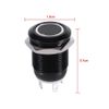 12mm Momentary Push Button Switch 12v LED Light Car Switch Metal Momentary Push Switch On Off Latching(Green LED Light)led 12v switch