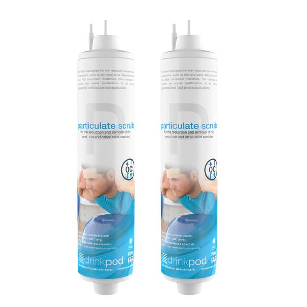 Universal Water Filter Inline 1/4" Sediment Water Filter - Quick Connect 2PK