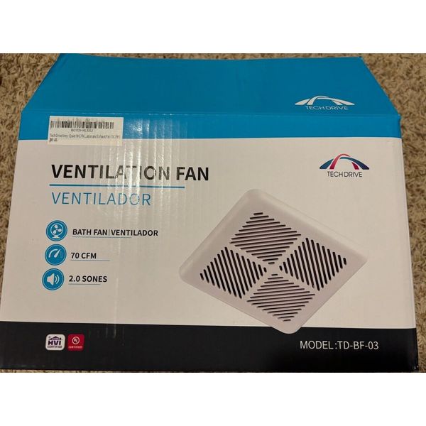 TechDrive Ventilation Fan Model TD BF 03, NIB