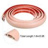 sourcing map 5.9ft Floor Cord Cover PVC Cable Protector 0.4"W x 0.24"H Cable Management Light Brown