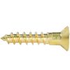 #10 x 1-1/2" Solid Brass Flat Head Wood Screws Slotted Drive Qty 50