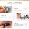 Reusable self-adhesive eyelashes in 2 natural long styles, Includes 4 pcs