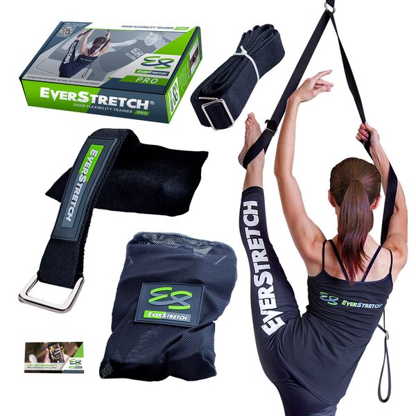 EverStretch Leg Stretcher PRO: Premium Over the Door Flexibility Trainer | Professional Stretching Equipment for Dance, Martial Arts, Cheerleading & Gymnastics Equipment | Portable Split Machine