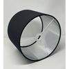 Black Velvet Brushed Silver Drum Lampshade