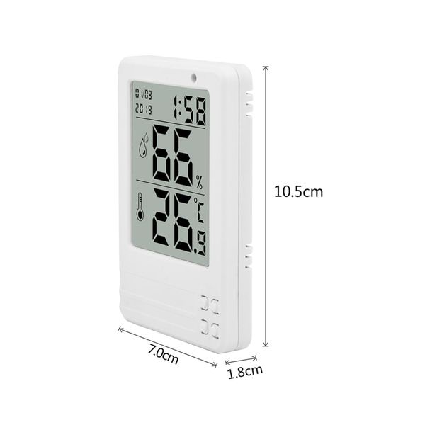 Intelligent backlight Indoor Home Thermohygrometer White Thermometer