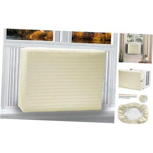 Indoor Air Conditioner Cover Double Insulation Small 21"x15"x3.5" Beige