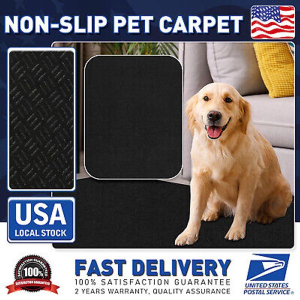 35"×47" Black Washable Reusable Pet Pads for Dog Cat Non-Slip Puppy Training Pad