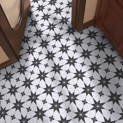 Peel and Stick Floor Tile Self Adhesive Waterproof 8" x 8" Vinyl Flooring, Removable Floor Stickers DIY for Bathrooms,Kitchen,Living Room,10Pcs