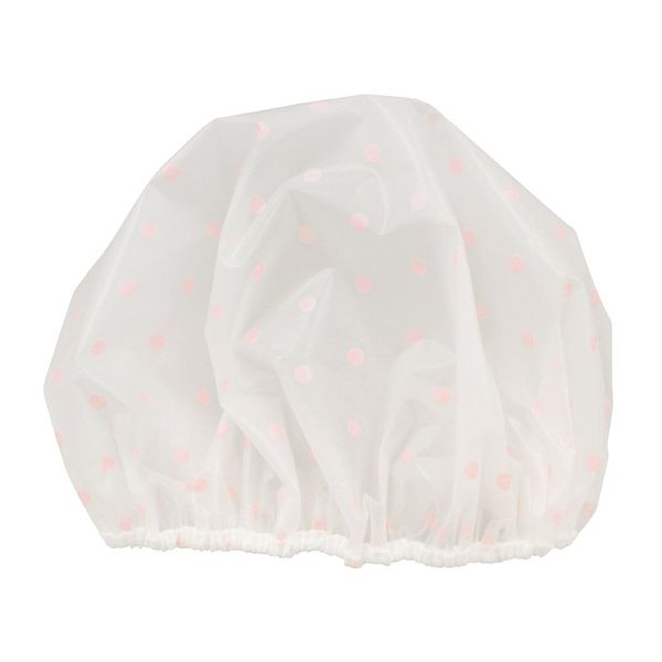 Towa Industry Shower Cap SPA Polka Dot, Approx. 7.9 x 7.1 inches (20 x 18 cm), Prevents Hair Wet, Made in Japan