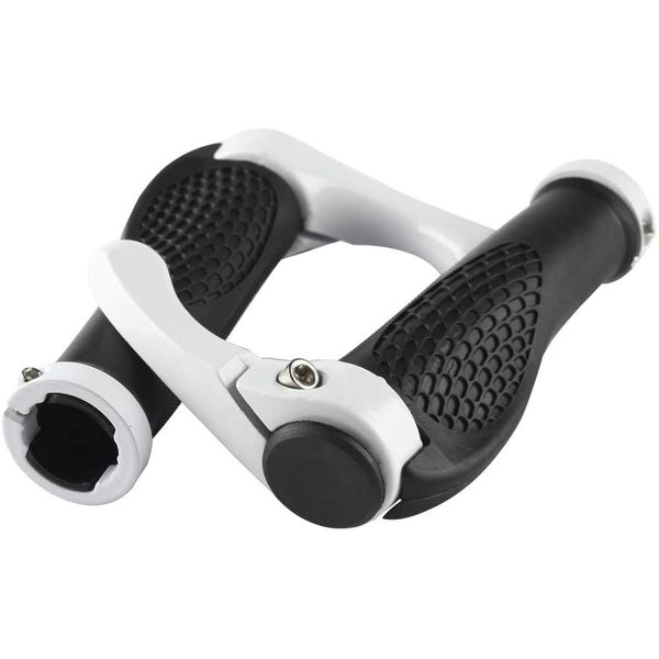 North Shore Bicycle Handle, Grip, Fit, Square Type, Control, Non-Slip, Flexible (White)