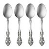 Oneida Michelangelo Fine Flatware Set, 18/10 Stainless, Set of 4 Dinner Spoons