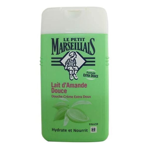 Le Petit Marseillais 1 Bottle of Body Wash Your Choice, French Shower Cream 6 Varieties 250ml (8.4oz) (Lait d'Amande Douce (Sweet Almond Milk))