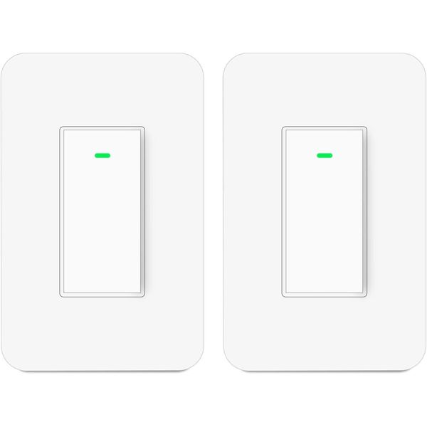 Smart 3-Way Light Switch Kit–WiFi, Alexa & Google Compatible,Neutral Wire,2 Pack