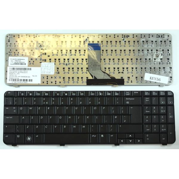 Keyboards4Laptops UK Layout Black Replacement Laptop Keyboard Compatible With HP G61-429SA