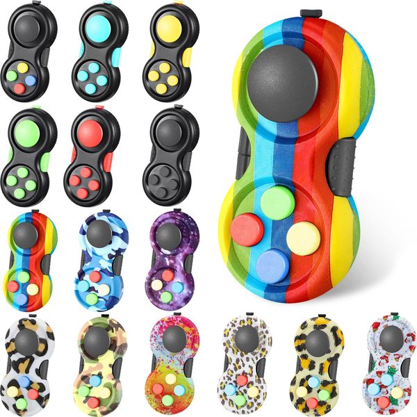 15 Pcs Pad Portable Controller Classic Retro Game Controller Toy Handheld Toy Controller with 8 Functions Controller Game Pad for Teens Relieve Stress Anxiety (Cool)