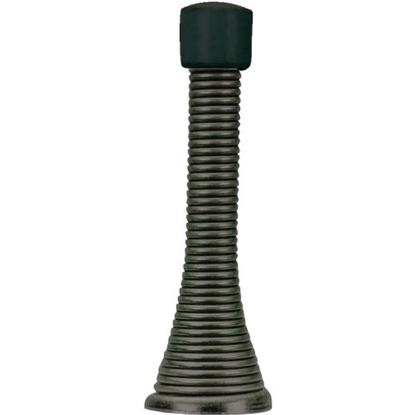 Designers Impressions Oil Rubbed Bronze Spring Door Stop w/ Rubber Bumper: 1389