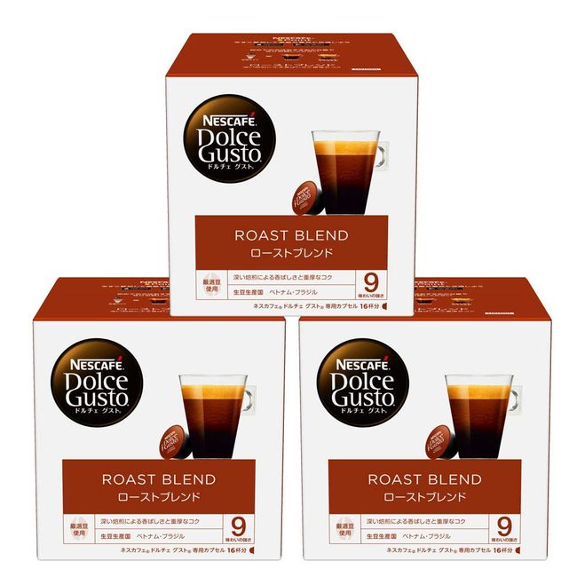 Nescafe Dolce Gusto Exclusive Capsule, Roast Blend, 16 P x 3 Boxes [Regular Coffee]