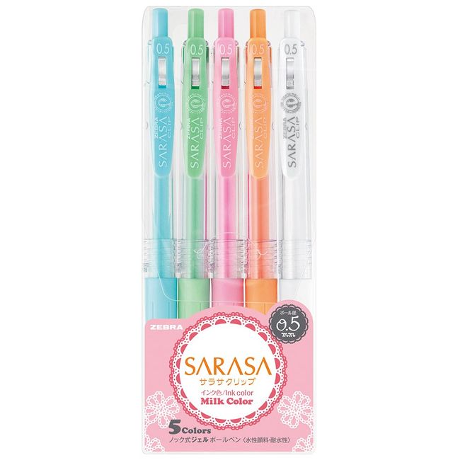 Zebra Gell Ball Pen Sarasara Clip Milk