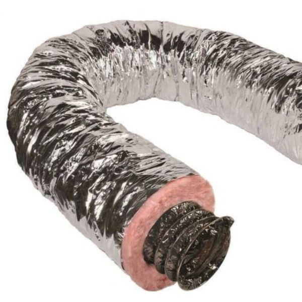 20" Silver Flex QuietFlex Insulated Flexible Duct R8 25'