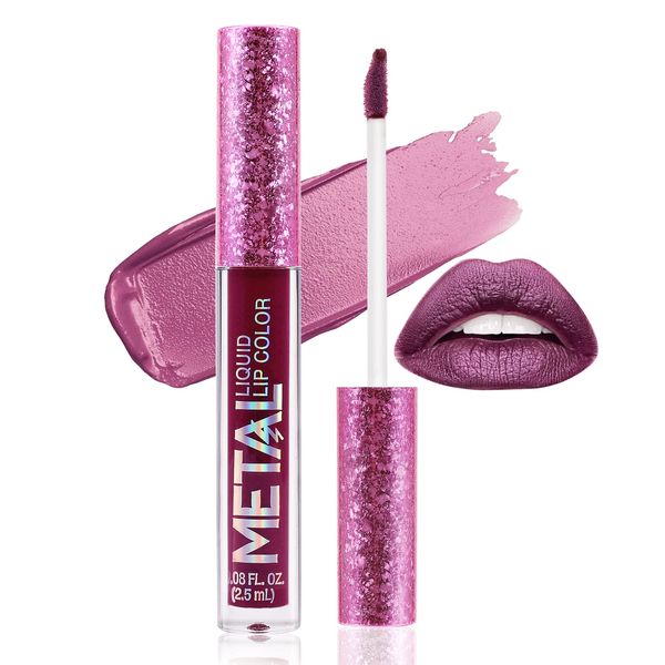 Boobeen Metallic Liquid Lipsticks Matte Lips Lipstick Pearl Glitter Lip Gloss High Pigment Long Lasting Nonstick Lip Glaze Makeup per donne e ragazze