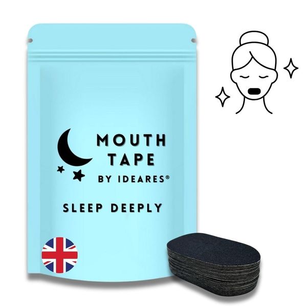 Ideares Mouth Tape for Sleeping | 30 Pcs Premium Sleep Strips | Snoring Aid | Anti-Snoring Sleep Tape | Improved Nasal Breathing | Anti Snoring Device