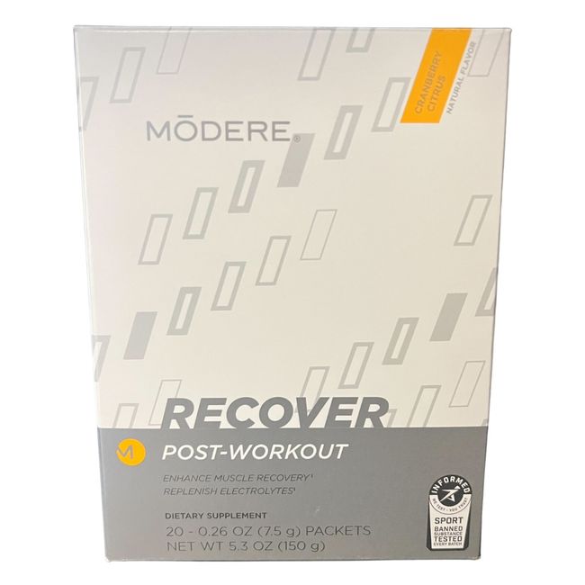 Modere Recover Post-Workout 20 ct  Replenish Electrolytes Enhance Muscle Recover