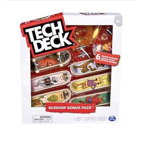 Tech Deck SK8shop Bonus Pack Leo Romero Toy Machine Axel Crusher 6 Pack