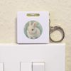 Azeeda 'Cute White Bunny' Keyring Tape Measure/Spirit Level Tool (KM00042997)