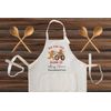 Christmas Gingerbread Personalized Any Text Cooking Apron Kitchen Burlap Apron