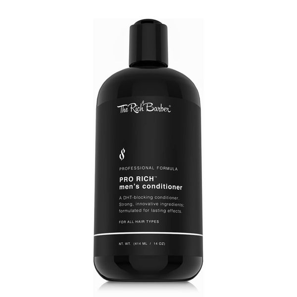 The Rich Barber Pro Rich Conditioner - Men's DHT Blocker Conditioner for Thinning Hair and Hair Loss - Male Hair Care Products, Suited for All Hair Types - Natural Oud Wood Fragrance, 14oz