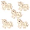 Baker Ross AT317 Unicorn Wooden Cross Stitch Decoration Kits, Arts and Crafts for Kids (Pack of 5)