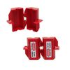 POFET Red Plug Lockout Tagout 65x65x118mm Plug Locking Device for 110V Plug