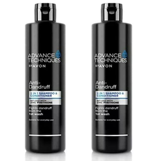 2x Avon Anti-Dandruff 2-in-1 Shampoo & Conditioner - 400ml(800ml)