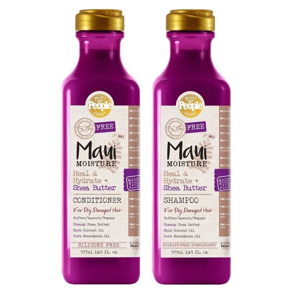 Maui Moisture Heal & Hydrate Shea Butter Shampoo & Conditioner Set 19.5 Ounce