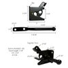 2" Self Locking Gravity Gate Door Latch Bolt-on Black Powder Coat Pin Included