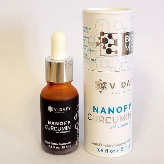 NANOFY by VIDAFY Curcumin / Turmeric With Vitamin D3 Drops SAME DAY SHIPPING !!!