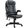 High-Back Vibration Massage Chair, Heating Office Chair, Black