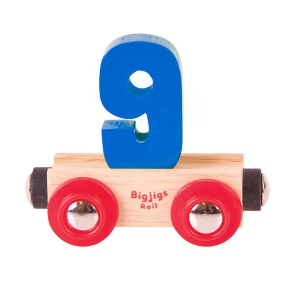 Bigjigs Rail Rail Name Number 9 (Dark Blue)