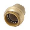 SharkBite U514LFA End Cap, 1/2 in, Brass, Chrome, 200 psi Pressure