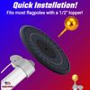 Flagpole Solutions 266 LED Solar Flagpole Light - Super Bright 4200 Lumens