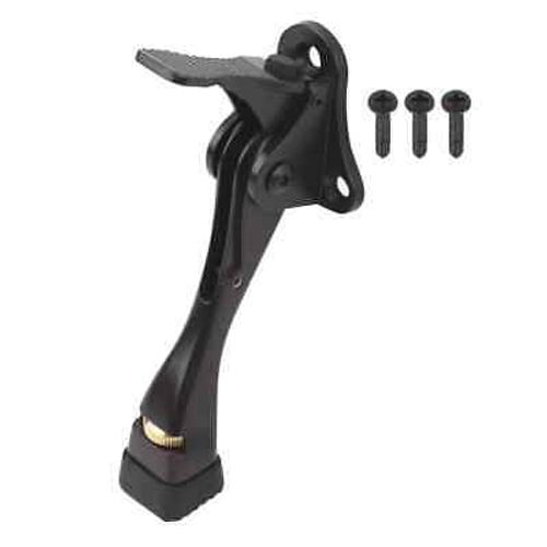 EVERBILT Matte Black Step Release Kickdown Doorstop Door Stop Holder 29417