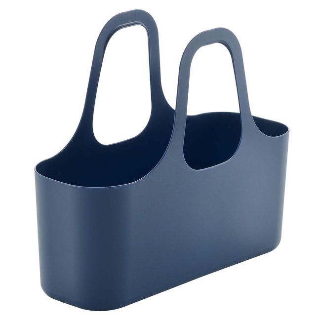 SANKA Volca VOBM-PDBL Basket, (W x D x H): 11.8 x 4.5 x 9.8 inches (30 x 11.5 x 25 cm), Made in Japan, Mini, Plain, Deep Blue