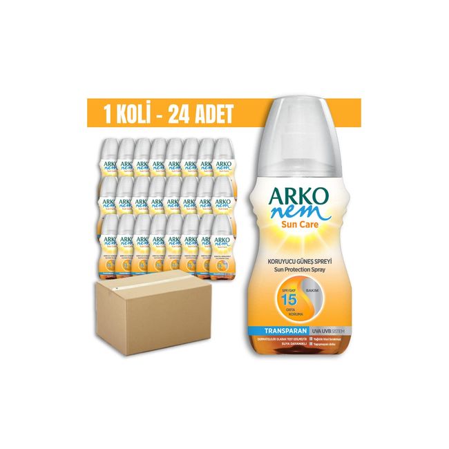 Arko Güneş Bakım Transparan Sprey Spf15 24 x 150 ml